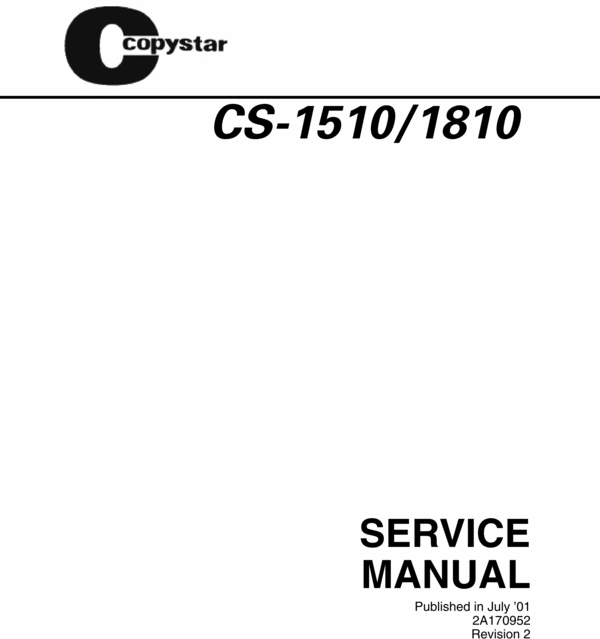 Product picture Copystar CS-1810 Service Manual