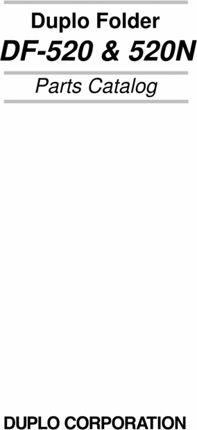 Product picture Duplo Folder DF-520 & 520N parts manual