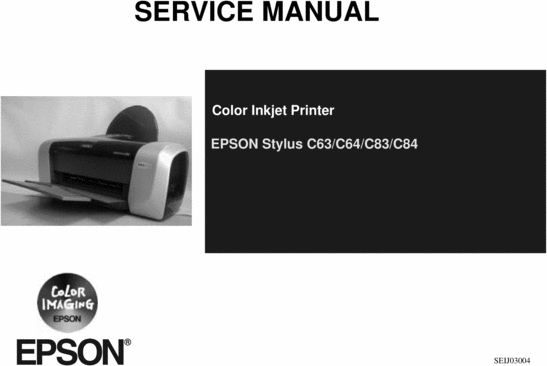 Product picture Epson Stylus C63/C64/C83/C84 service manual