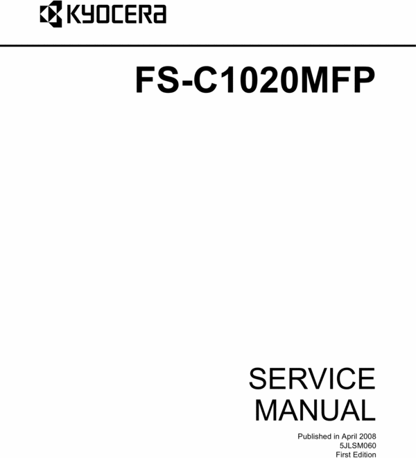 Product picture Kyocera FS-C1020MFP Service Manual