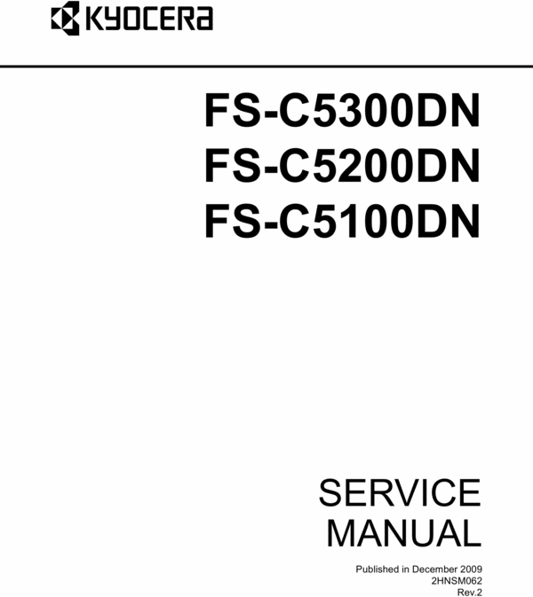 Product picture Kyocera  FS-C5100DN/C5200DN/C5300DN Service Manual 