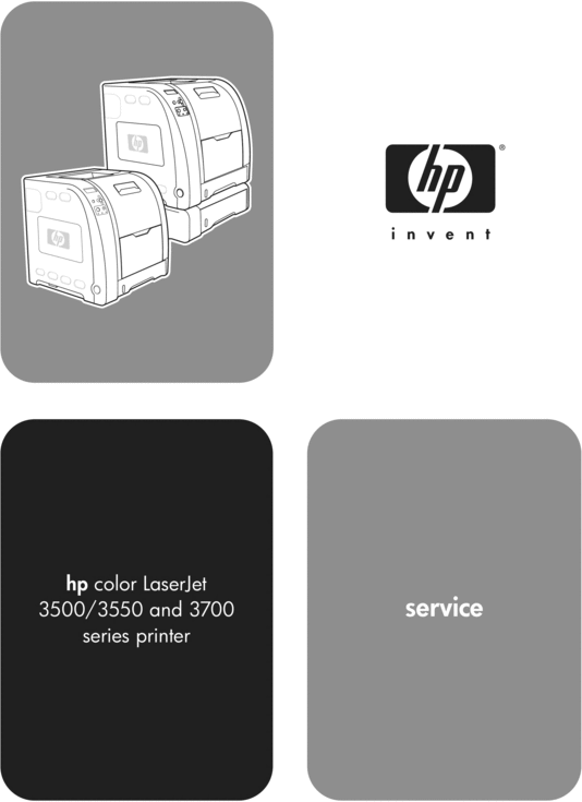Product picture HP Color Laserjet 3500 3550 3700 parts and service manual