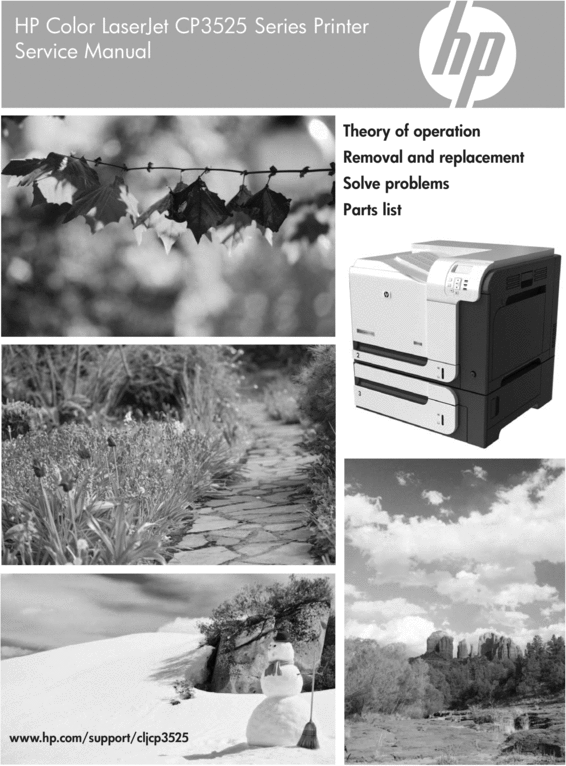 Product picture HP Color Laserjet CP3525 parts and service manual